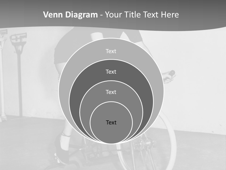 A Woman Riding A Bike In A Room PowerPoint Template