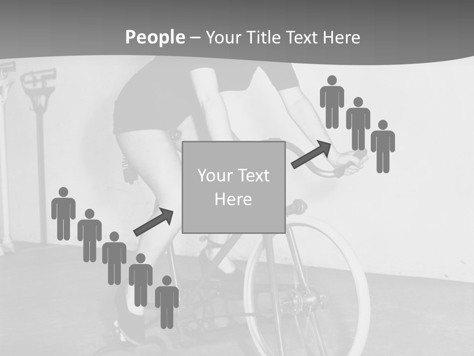 A Woman Riding A Bike In A Room PowerPoint Template