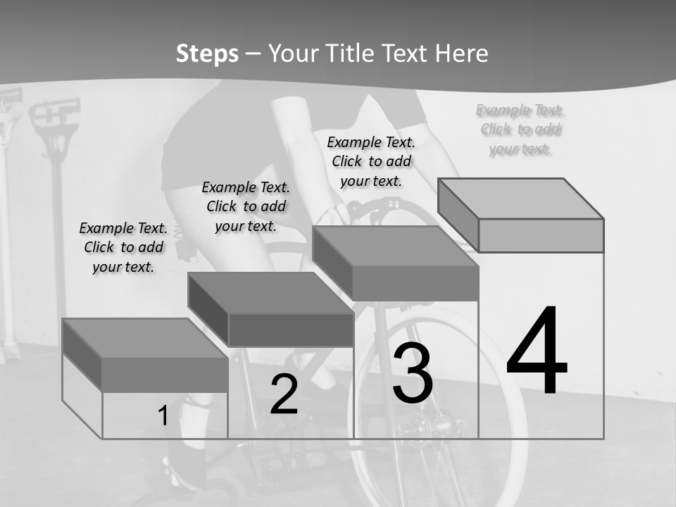 A Woman Riding A Bike In A Room PowerPoint Template