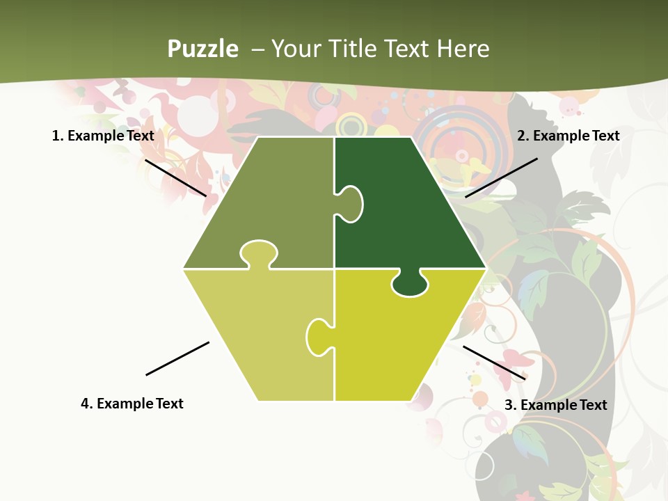 A Woman With Colorful Flowers On Her Body Powerpoint Template PowerPoint Template