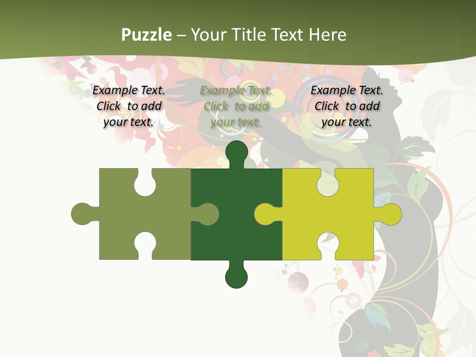 A Woman With Colorful Flowers On Her Body Powerpoint Template PowerPoint Template