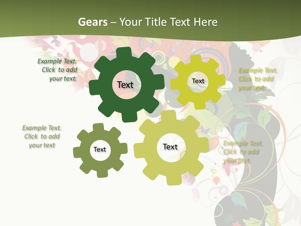 A Woman With Colorful Flowers On Her Body Powerpoint Template PowerPoint Template