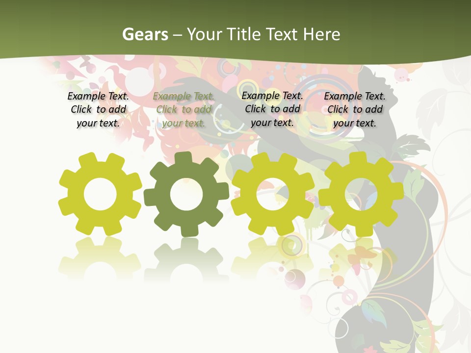 A Woman With Colorful Flowers On Her Body Powerpoint Template PowerPoint Template