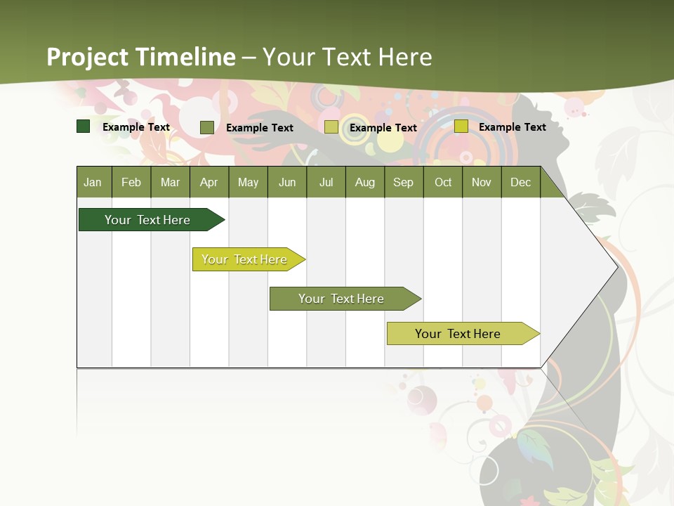 A Woman With Colorful Flowers On Her Body Powerpoint Template PowerPoint Template