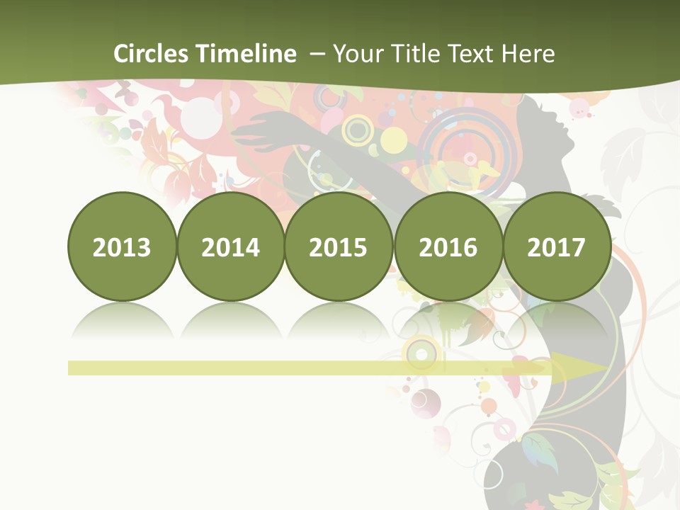 A Woman With Colorful Flowers On Her Body Powerpoint Template PowerPoint Template