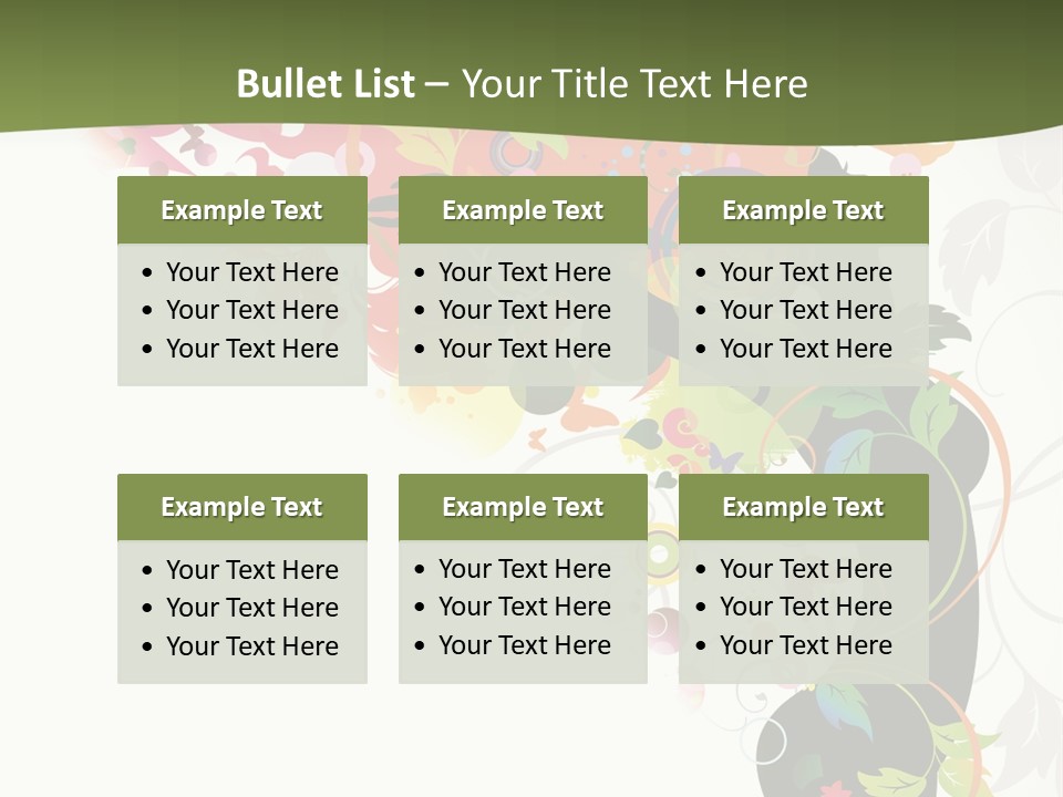 A Woman With Colorful Flowers On Her Body Powerpoint Template PowerPoint Template