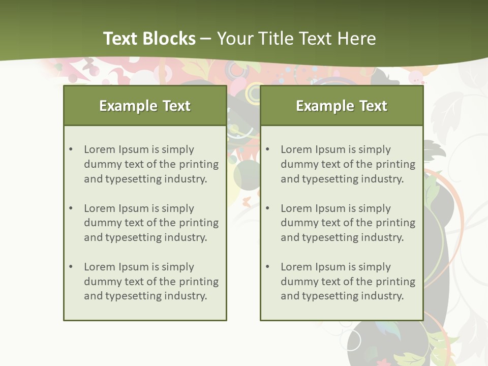 A Woman With Colorful Flowers On Her Body Powerpoint Template PowerPoint Template