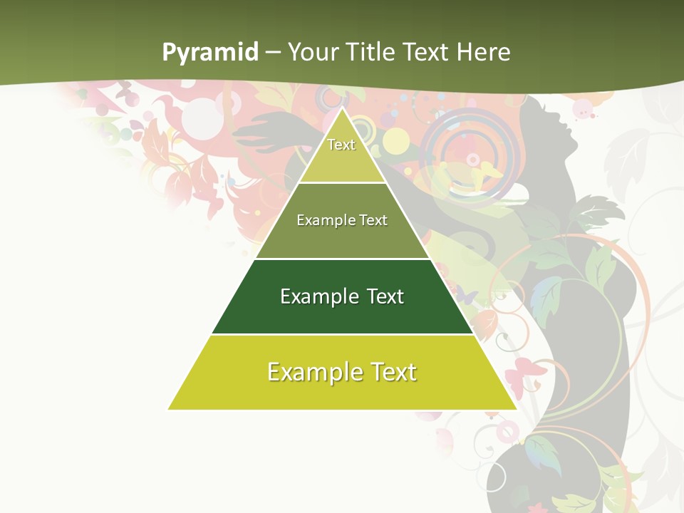 A Woman With Colorful Flowers On Her Body Powerpoint Template PowerPoint Template