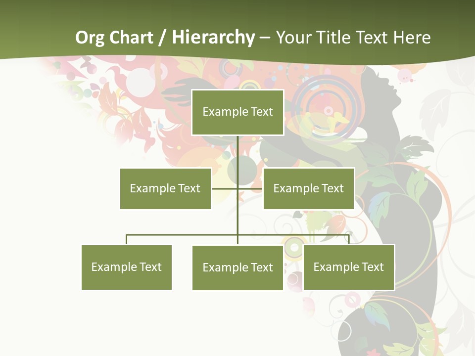 A Woman With Colorful Flowers On Her Body Powerpoint Template PowerPoint Template