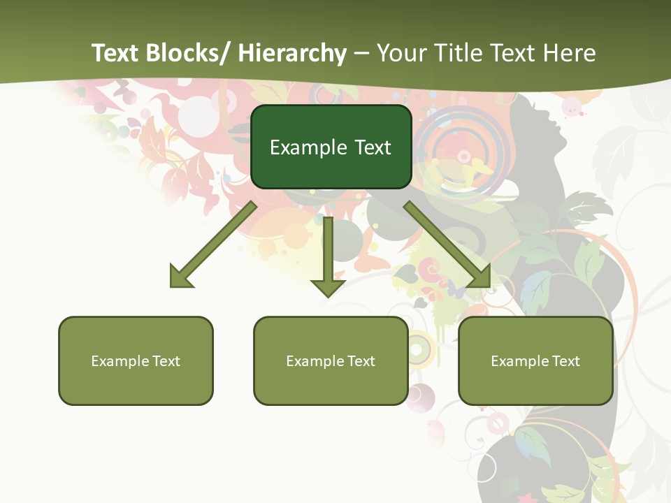 A Woman With Colorful Flowers On Her Body Powerpoint Template PowerPoint Template