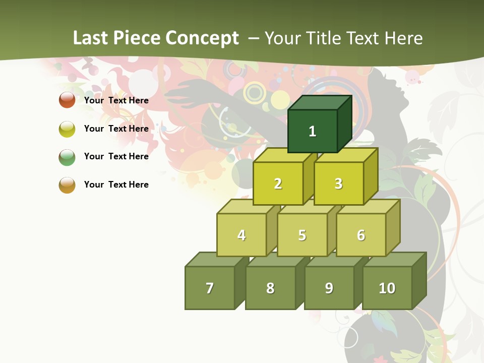 A Woman With Colorful Flowers On Her Body Powerpoint Template PowerPoint Template