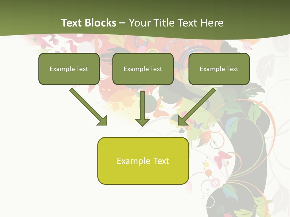 A Woman With Colorful Flowers On Her Body Powerpoint Template PowerPoint Template