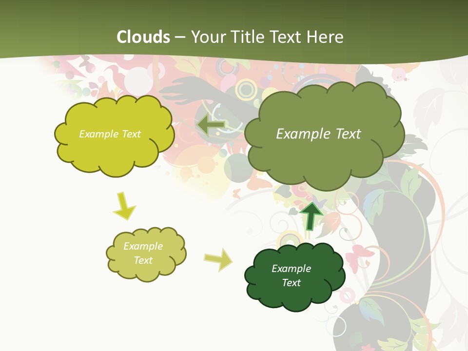 A Woman With Colorful Flowers On Her Body Powerpoint Template PowerPoint Template