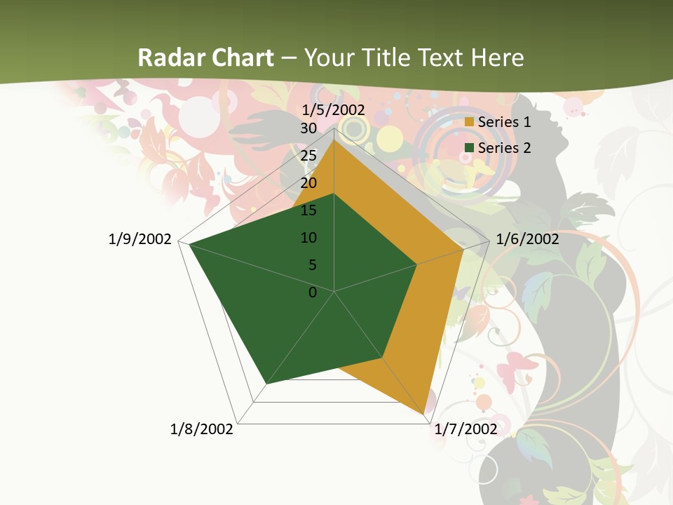 A Woman With Colorful Flowers On Her Body Powerpoint Template PowerPoint Template
