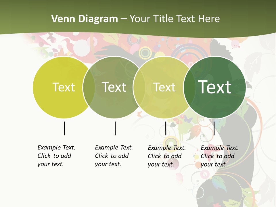 A Woman With Colorful Flowers On Her Body Powerpoint Template PowerPoint Template