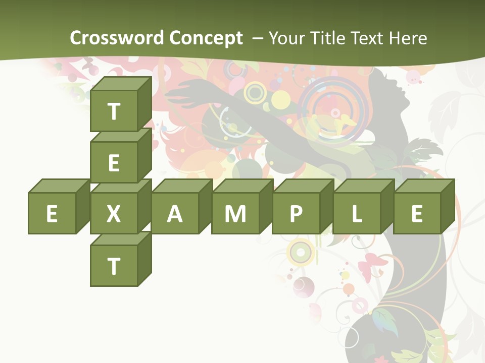 A Woman With Colorful Flowers On Her Body Powerpoint Template PowerPoint Template