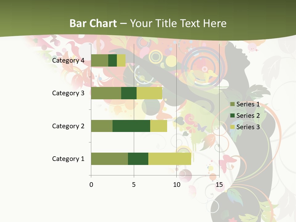 A Woman With Colorful Flowers On Her Body Powerpoint Template PowerPoint Template