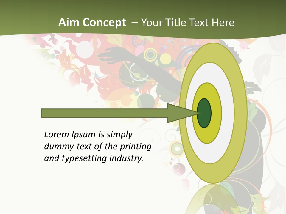 A Woman With Colorful Flowers On Her Body Powerpoint Template PowerPoint Template