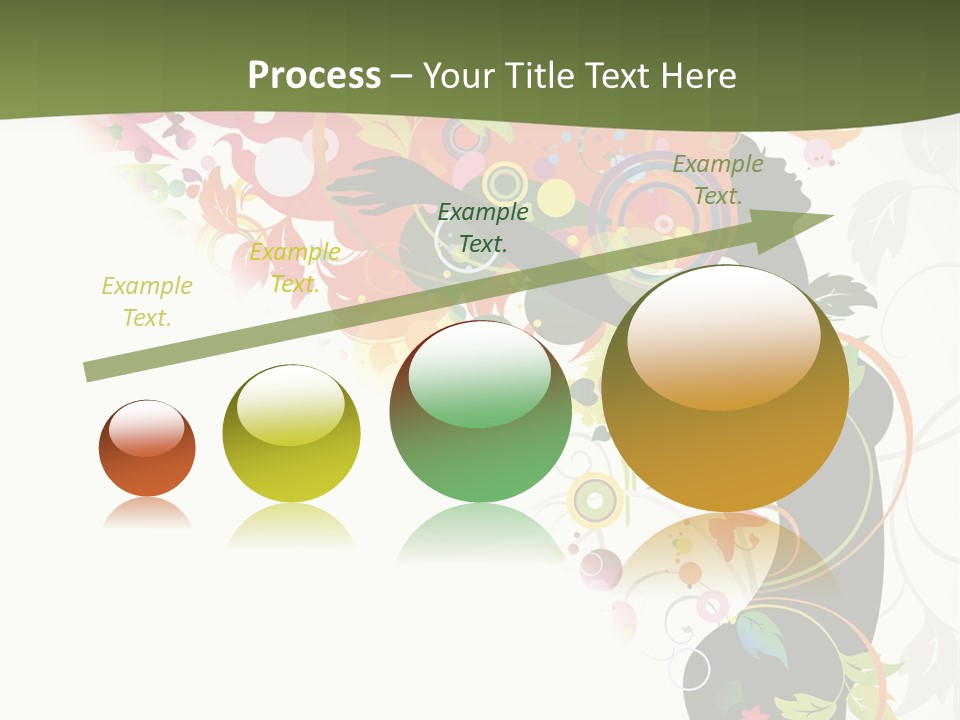 A Woman With Colorful Flowers On Her Body Powerpoint Template PowerPoint Template