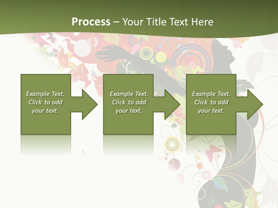 A Woman With Colorful Flowers On Her Body Powerpoint Template PowerPoint Template