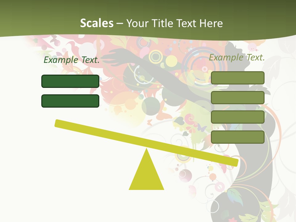 A Woman With Colorful Flowers On Her Body Powerpoint Template PowerPoint Template