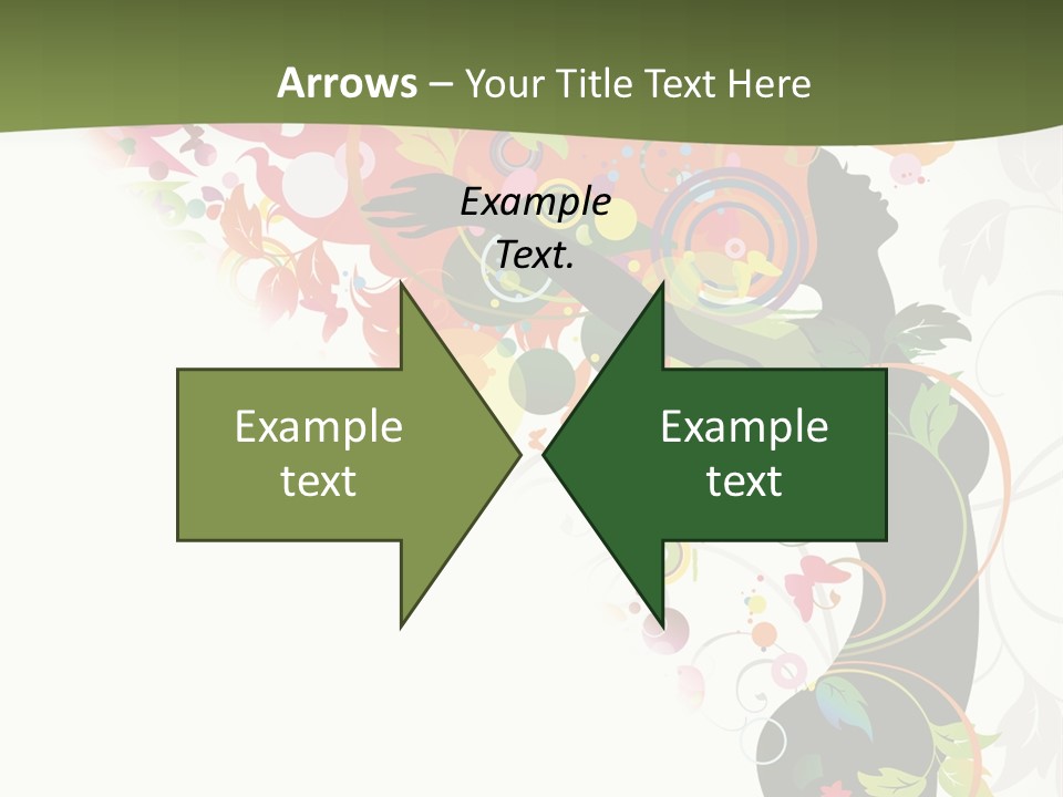 A Woman With Colorful Flowers On Her Body Powerpoint Template PowerPoint Template