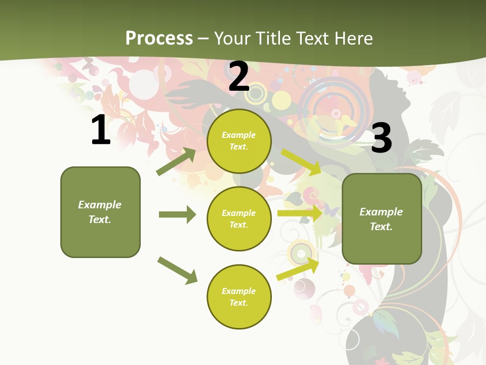 A Woman With Colorful Flowers On Her Body Powerpoint Template PowerPoint Template