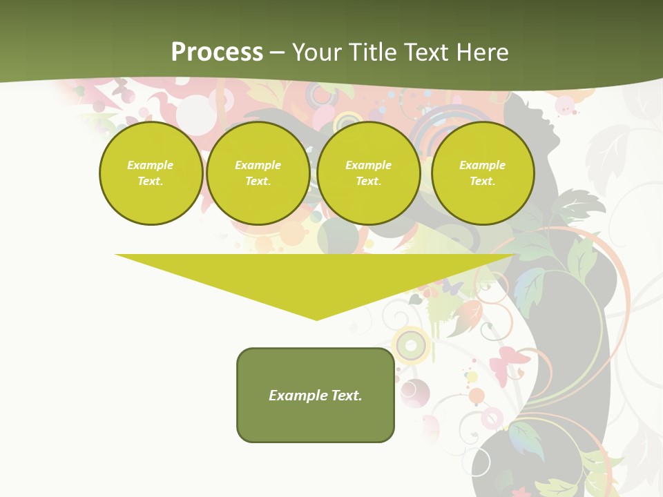 A Woman With Colorful Flowers On Her Body Powerpoint Template PowerPoint Template