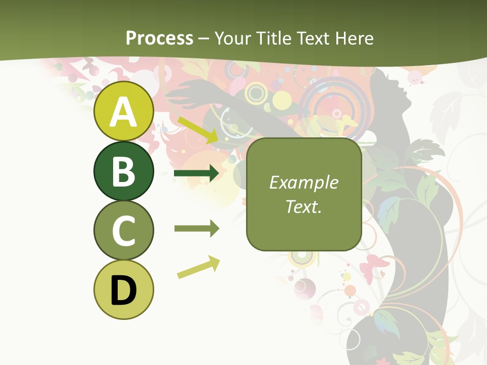 A Woman With Colorful Flowers On Her Body Powerpoint Template PowerPoint Template