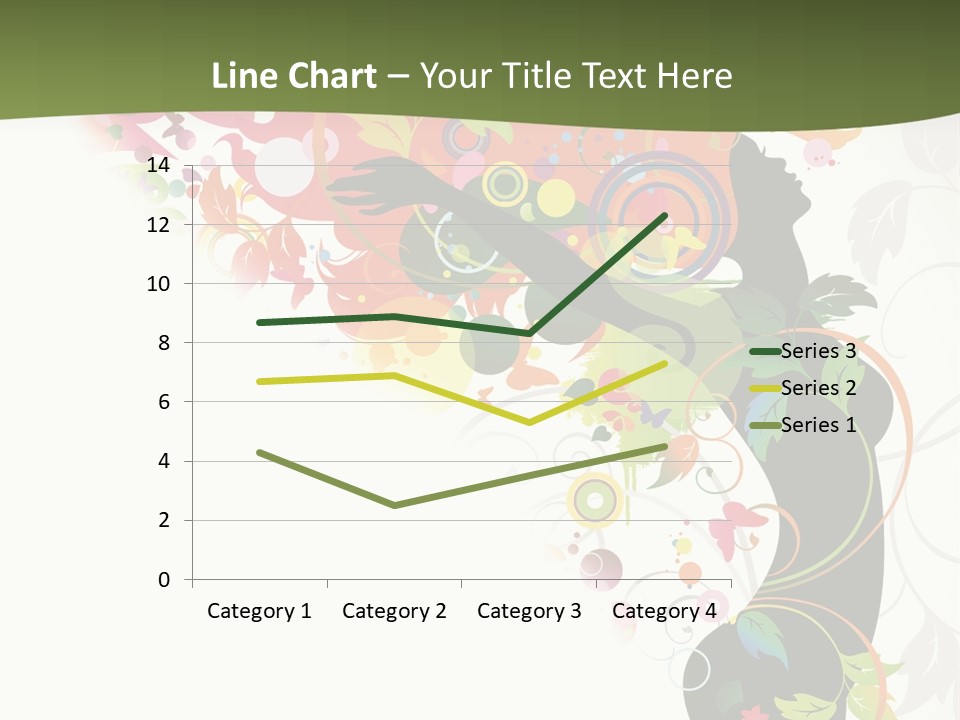 A Woman With Colorful Flowers On Her Body Powerpoint Template PowerPoint Template