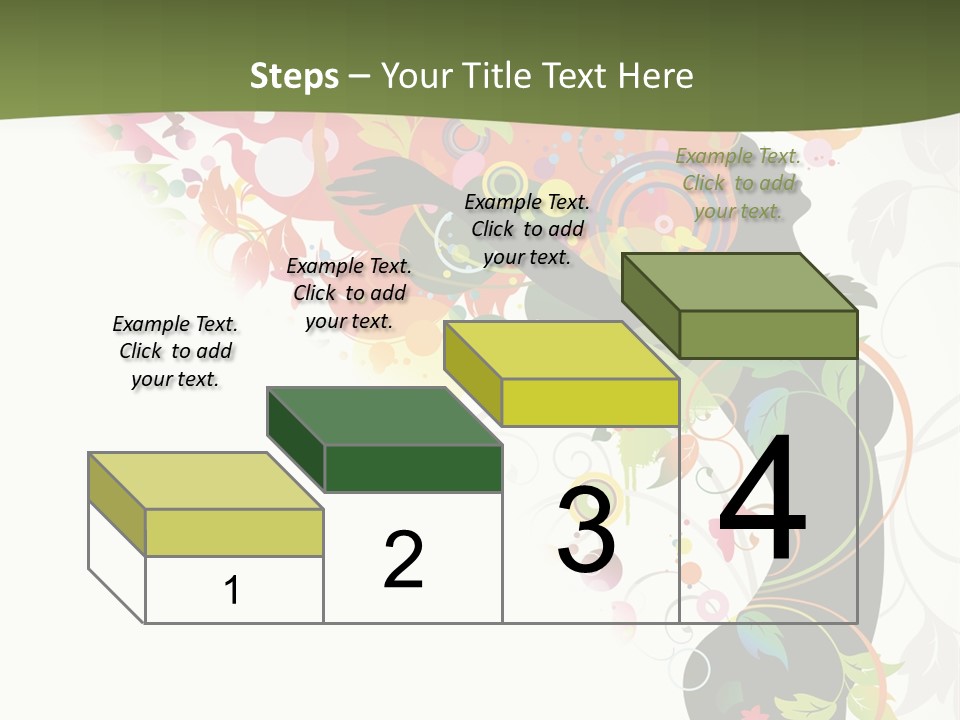 A Woman With Colorful Flowers On Her Body Powerpoint Template PowerPoint Template