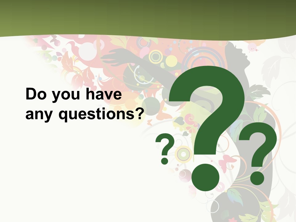 A Woman With Colorful Flowers On Her Body Powerpoint Template PowerPoint Template