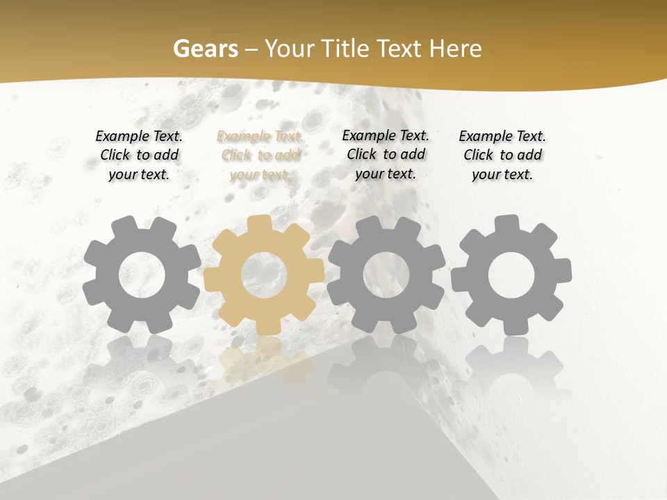 A Corner Of A Room With Moldy Walls PowerPoint Template