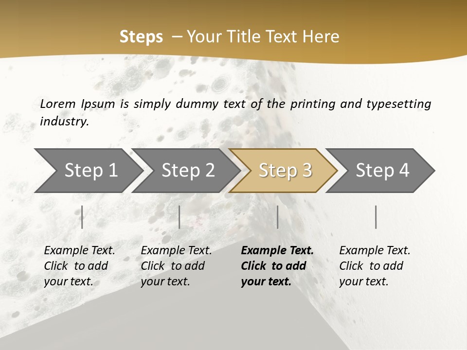 A Corner Of A Room With Moldy Walls PowerPoint Template