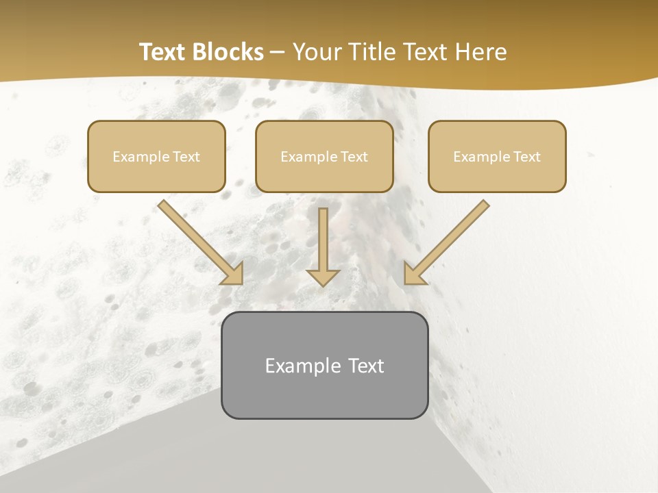 A Corner Of A Room With Moldy Walls PowerPoint Template