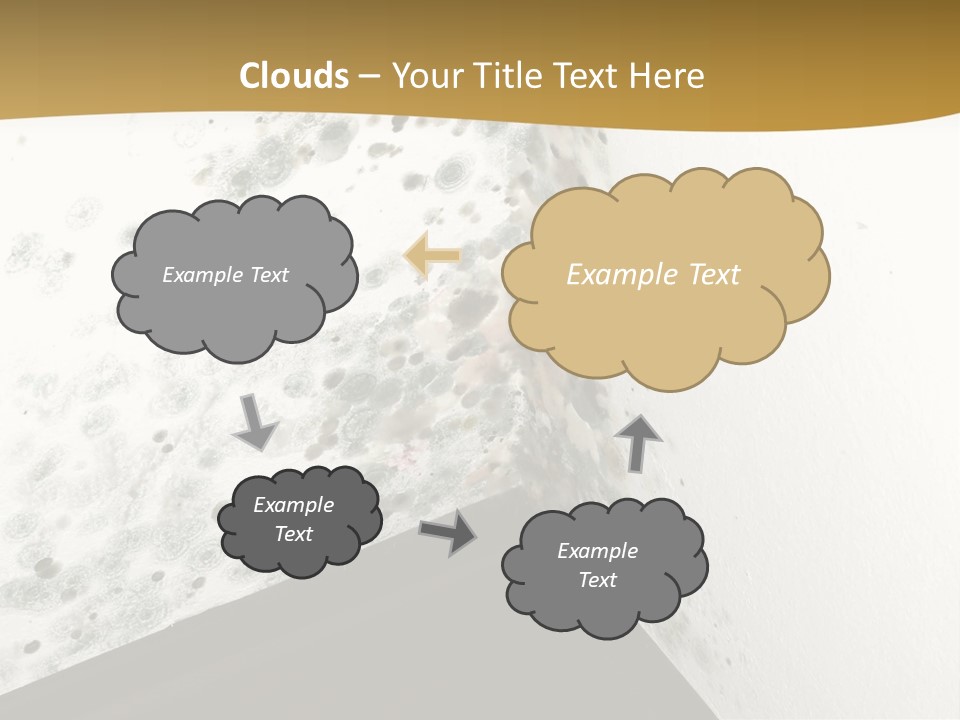 A Corner Of A Room With Moldy Walls PowerPoint Template