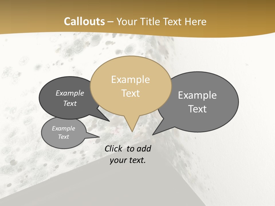 A Corner Of A Room With Moldy Walls PowerPoint Template