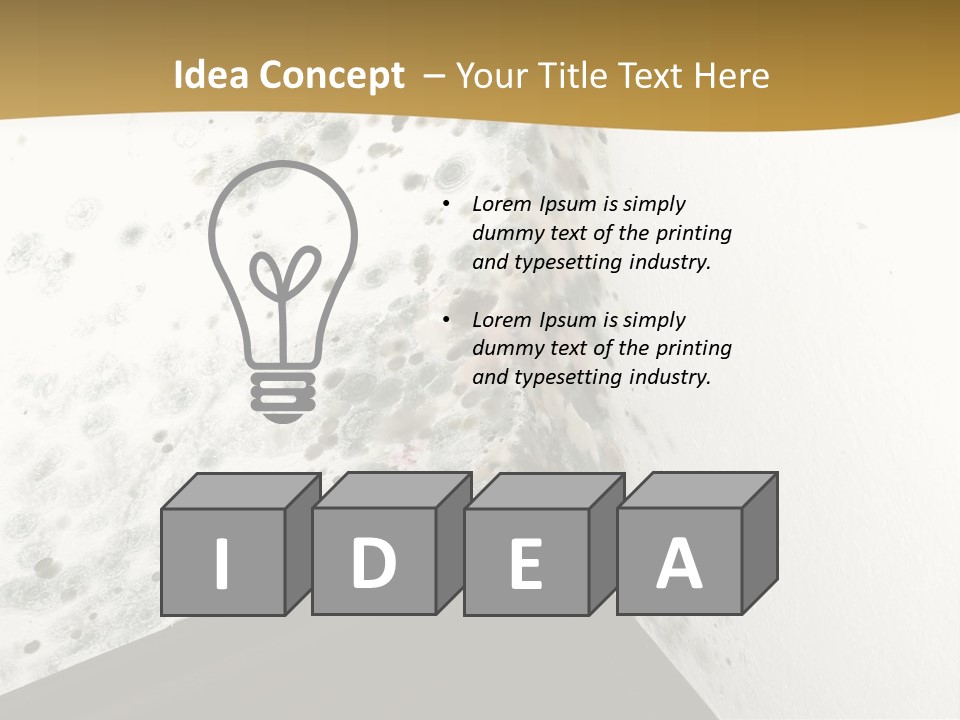 A Corner Of A Room With Moldy Walls PowerPoint Template