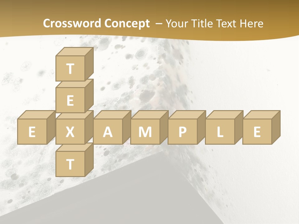 A Corner Of A Room With Moldy Walls PowerPoint Template