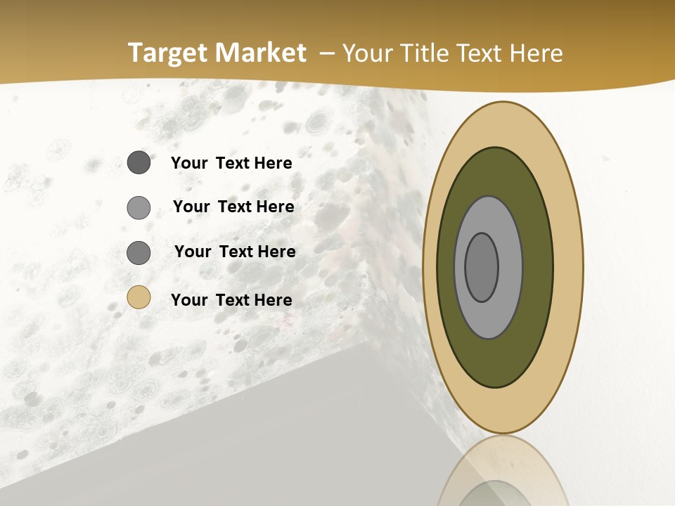 A Corner Of A Room With Moldy Walls PowerPoint Template