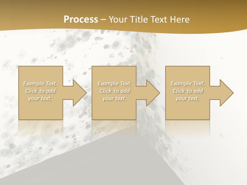 A Corner Of A Room With Moldy Walls PowerPoint Template