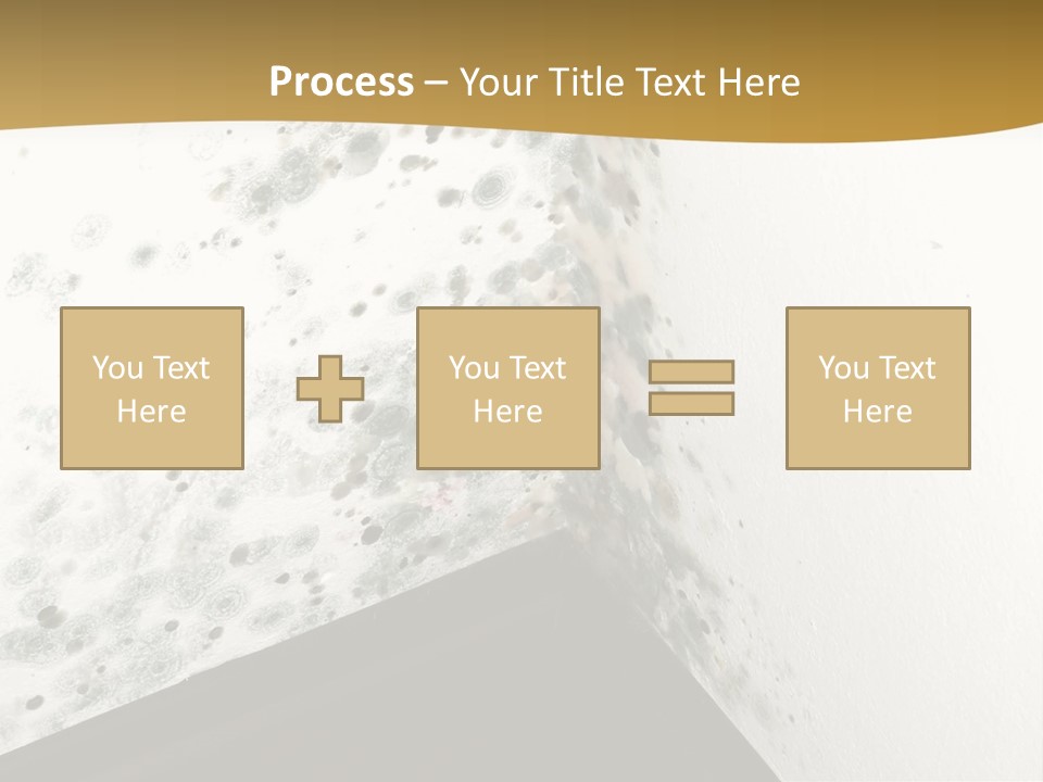 A Corner Of A Room With Moldy Walls PowerPoint Template