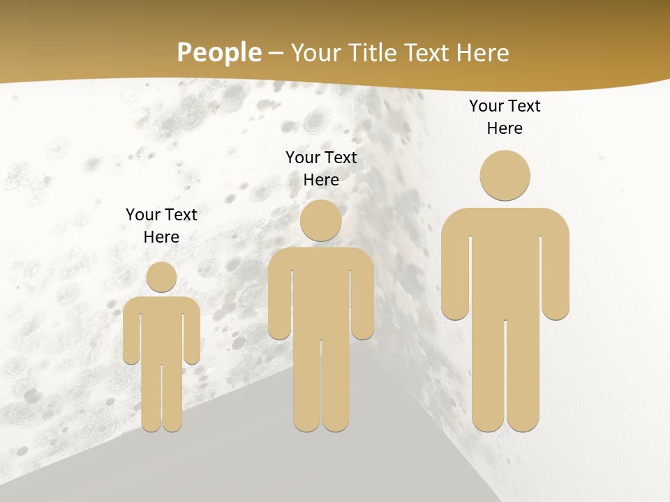 A Corner Of A Room With Moldy Walls PowerPoint Template