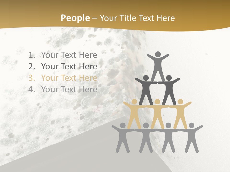 A Corner Of A Room With Moldy Walls PowerPoint Template