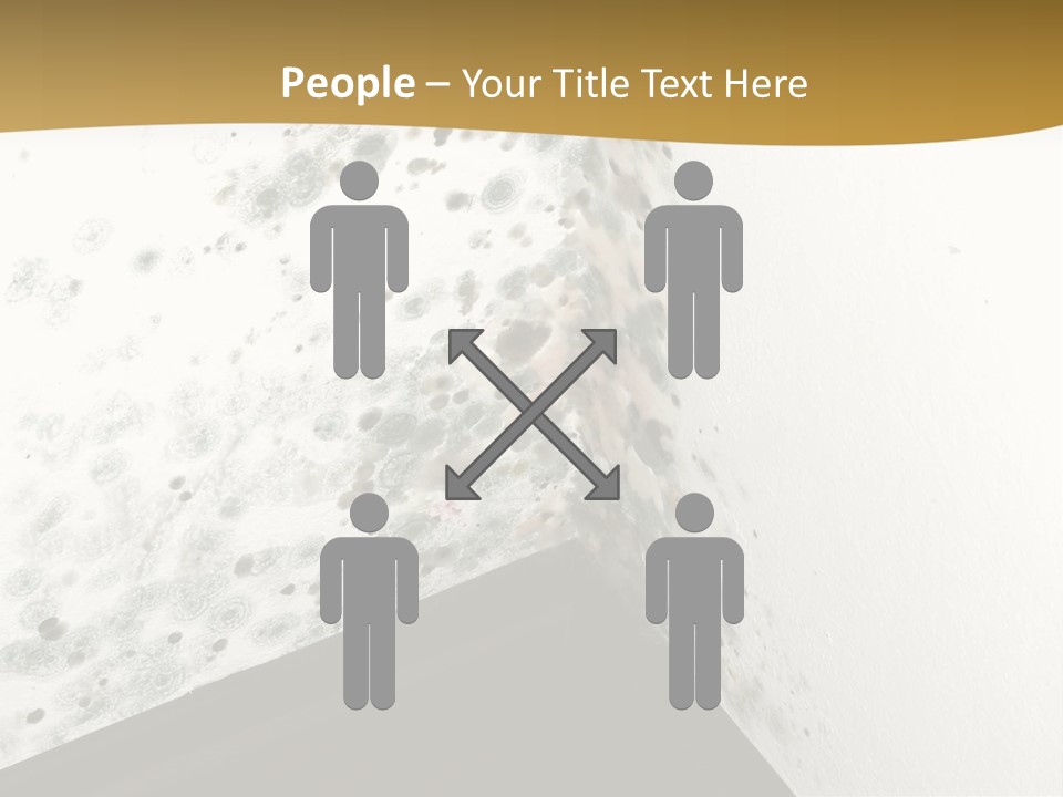 A Corner Of A Room With Moldy Walls PowerPoint Template