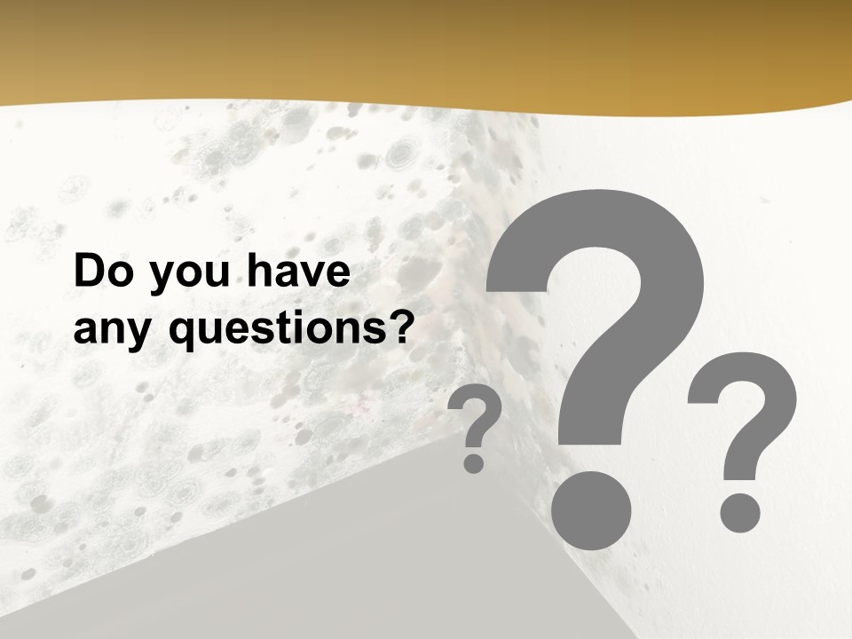 A Corner Of A Room With Moldy Walls PowerPoint Template