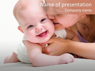 Mother Caucasian Cute PowerPoint Template