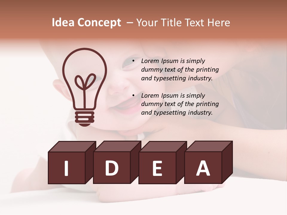 Mother Caucasian Cute PowerPoint Template