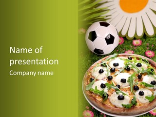 Grass Mozzarella Ruccola PowerPoint Template