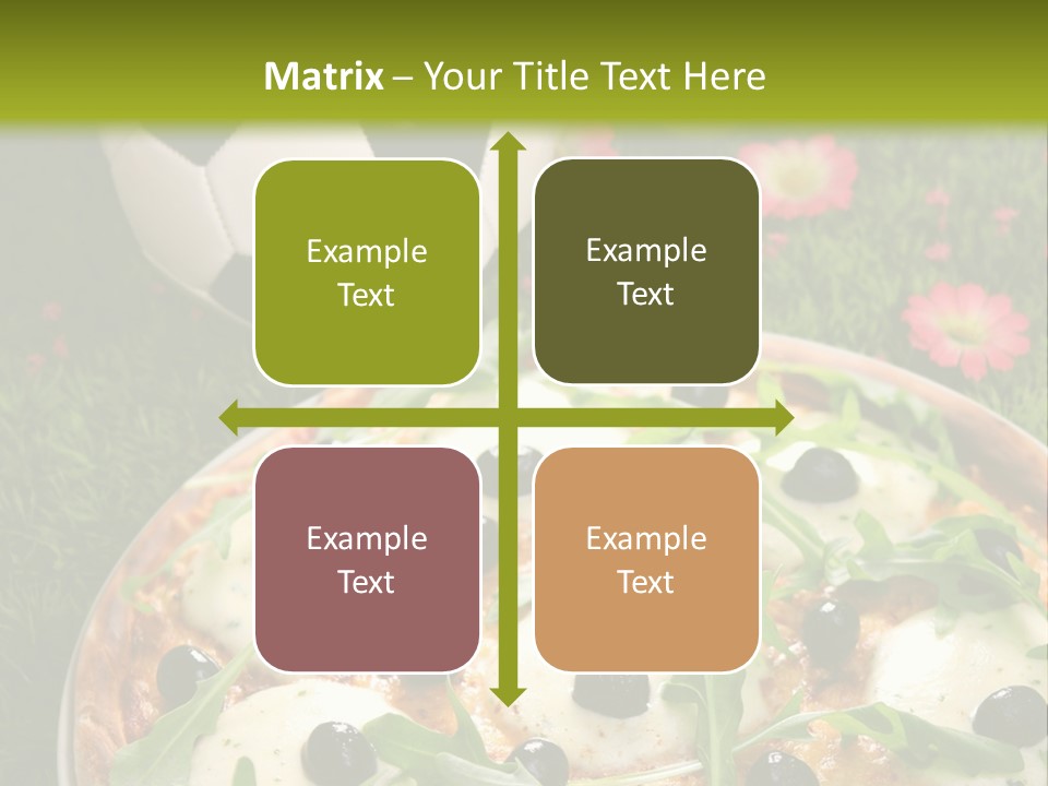 Grass Mozzarella Ruccola PowerPoint Template